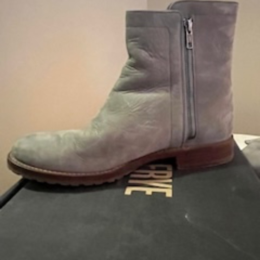 Frye Natalie Nubuck Double Zip Size 10 - Picture 5 of 9